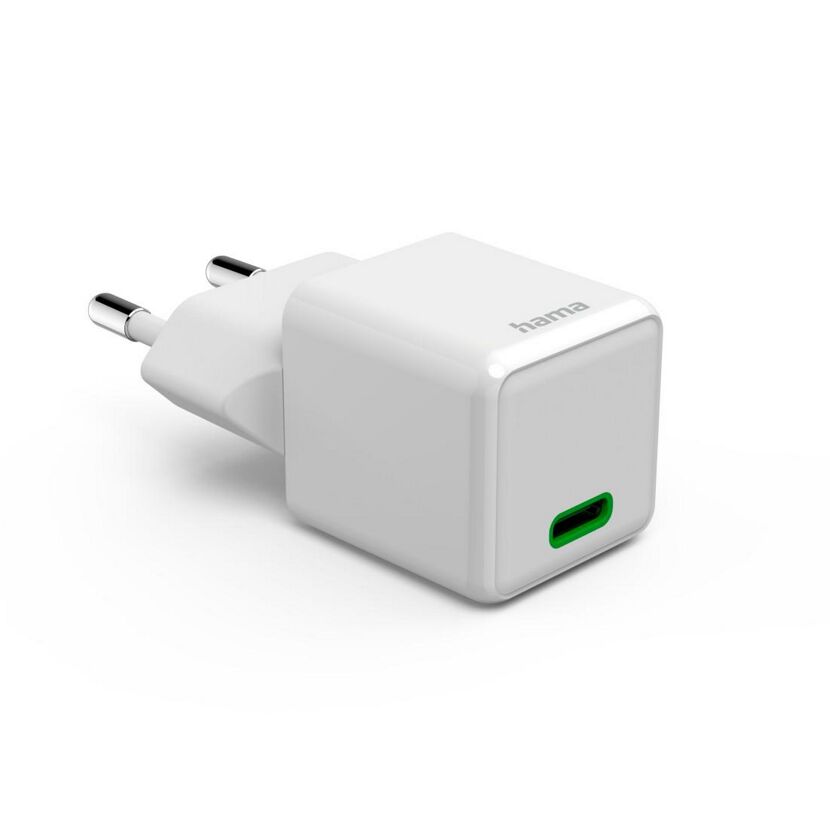 Weißes Hama Ladegerät mit Stecker
