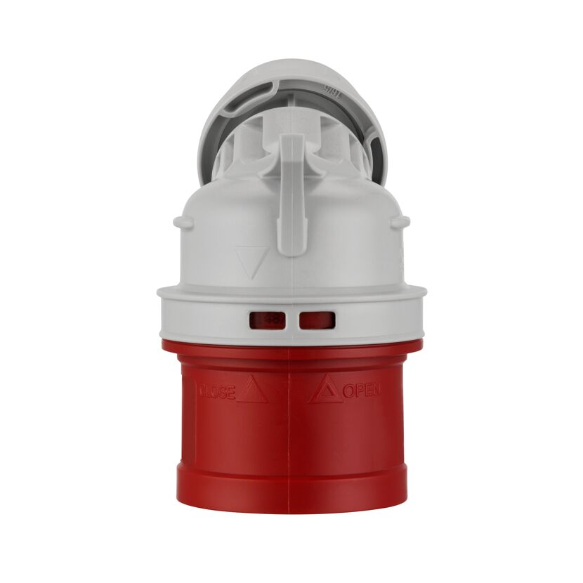 Roter CEE-Winkelstecker