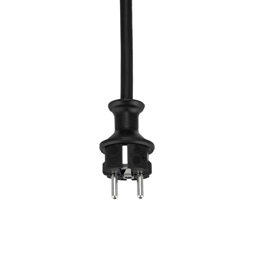 Schwarzer Schuko-Stecker