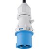 Blauer CEE-Stecker mit Schutzkappe