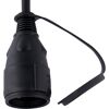 Schwarzer Caravan-Adapter mit Schutzkappe