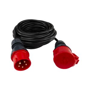 CEE-Verlängerungskabel schwarz/rot 10 m 5-polig