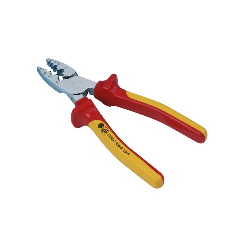 Aderendhülsen-Presszange gelb/rot 0,25-16,0 mm²