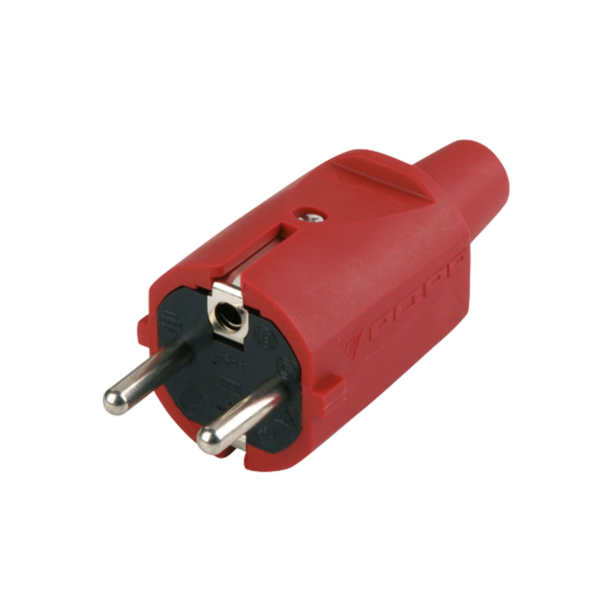 Roter Schutzkontaktstecker