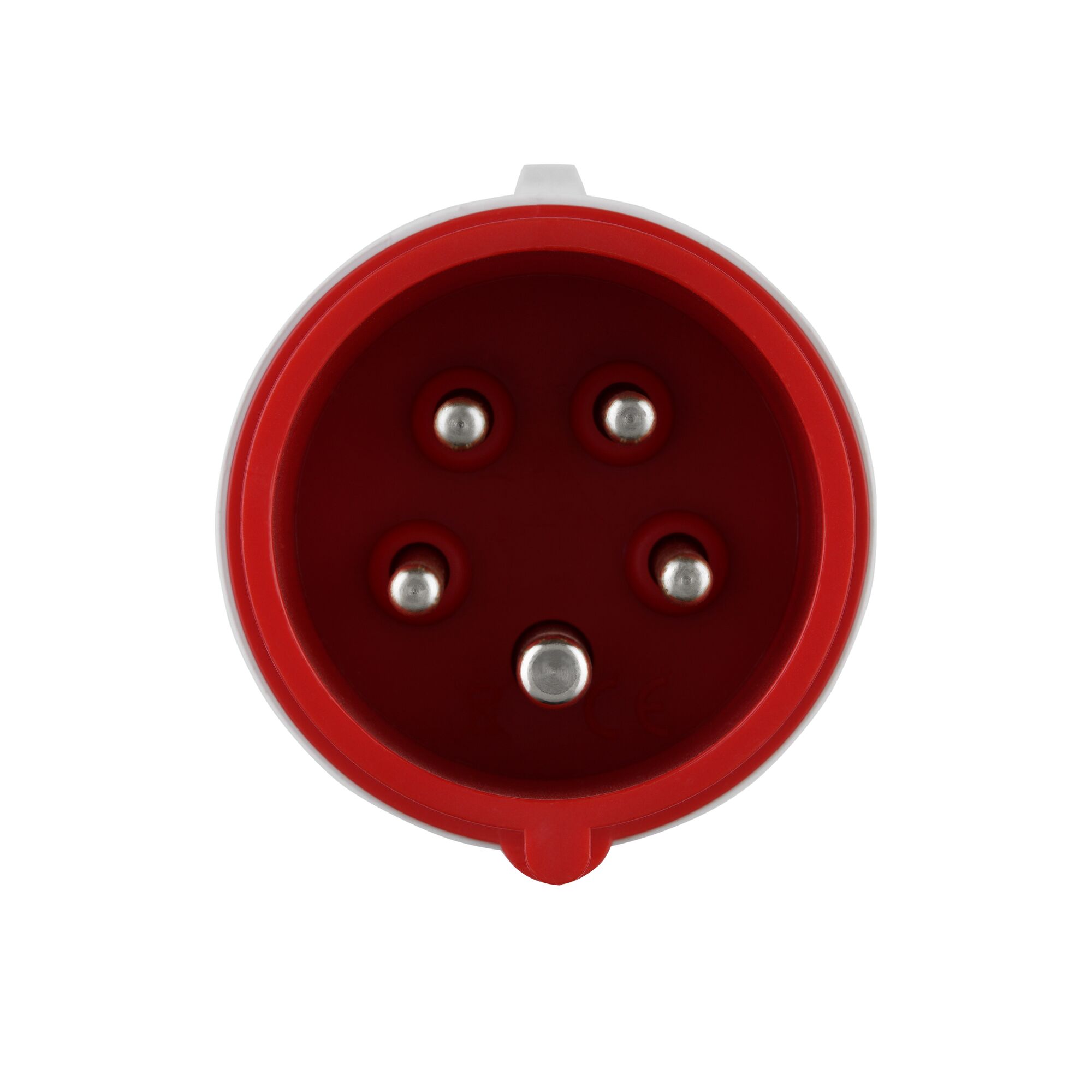 Roter CEE-Stecker mit 5 Polen