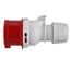Roter CEE-Stecker mit grauem Griff