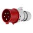 Roter CEE-Stecker mit fünf Polen
