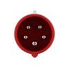 Roter CEE-Stecker mit fünf Kontakten