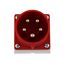Roter CEE-Wandstecker, 5-polig, 32A