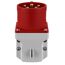 Roter CEE-Wandstecker, 5-polig, 32A