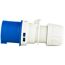 Blau-weißer Caravan-Stecker, 3-polig