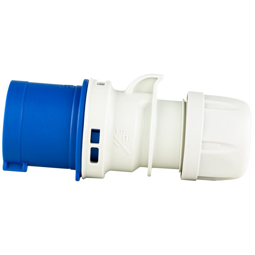 Blau-weißer Caravan-Stecker, 3-polig