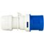 Blau-weißer Caravan-Stecker, 3-polig, 16A