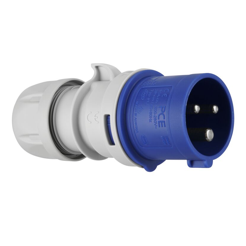 Blauer Caravan-Stecker, 3-polig, 16A