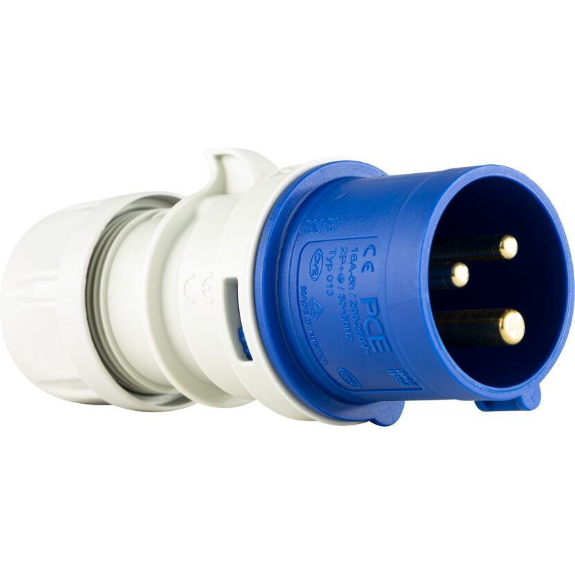 Blauer Caravan-Stecker, 3-polig, 16A
