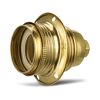Goldene Schraubfassung aus Metall.