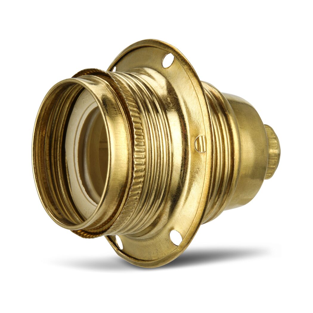Goldene Schraubfassung aus Metall.