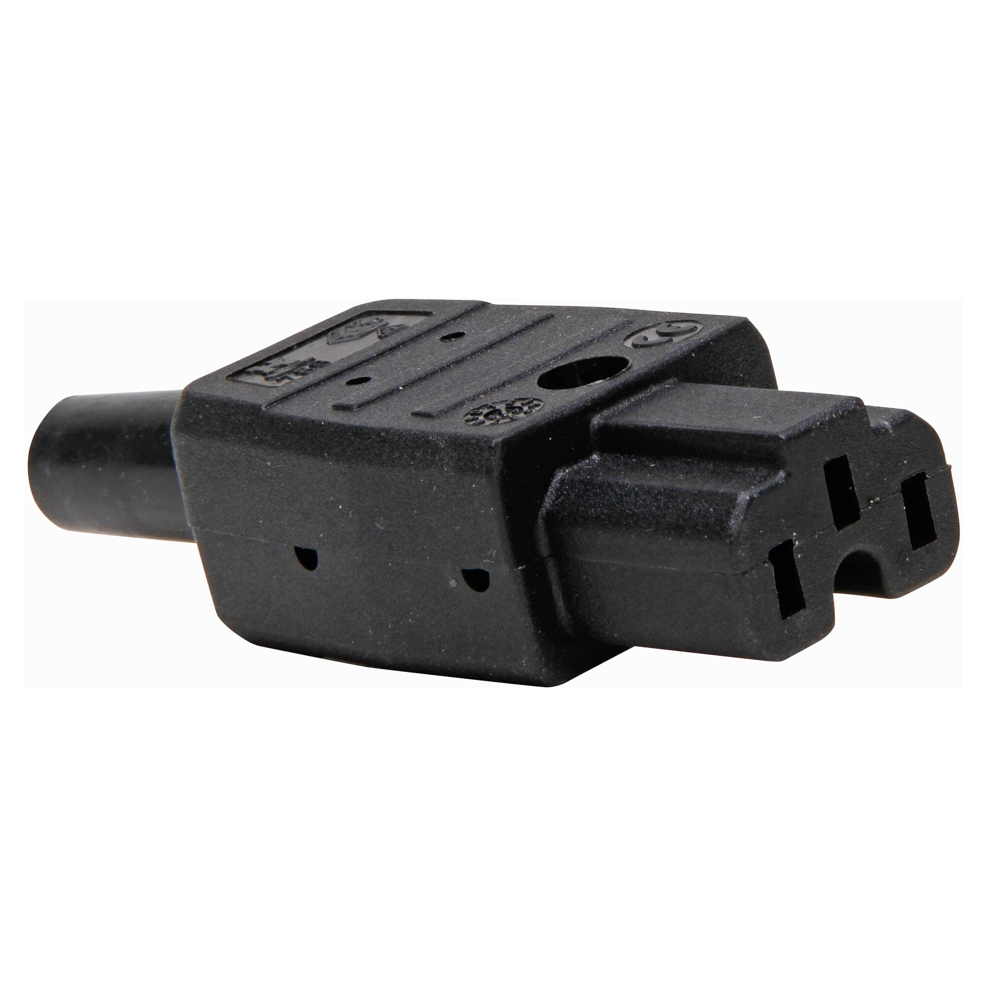 Schwarze Warmgeräte-Steckverbindung