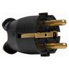 Schwarzer Schutzkontaktstecker