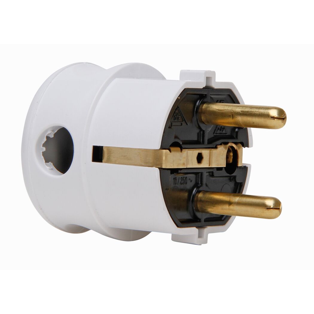 Weißer Winkelstecker