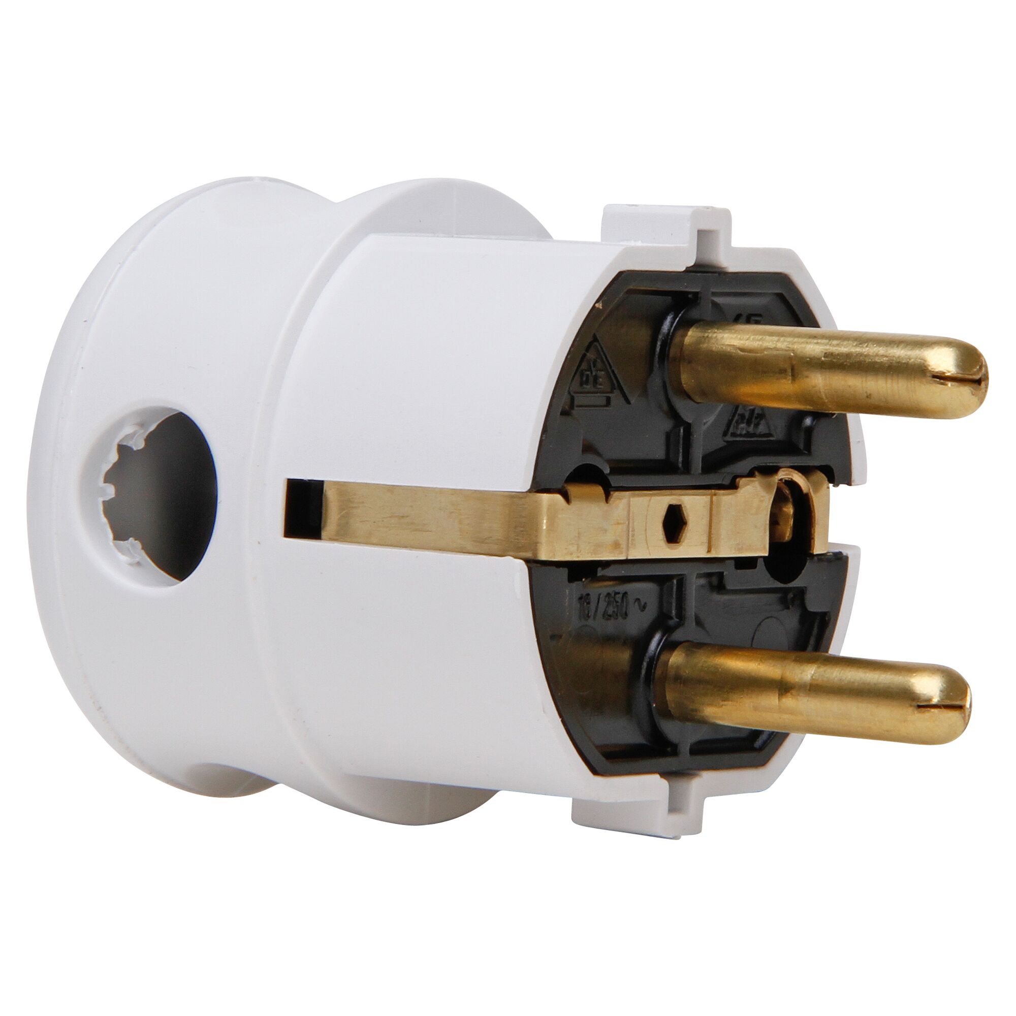 Weißer Winkelstecker