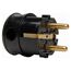 Schwarzer Winkelstecker