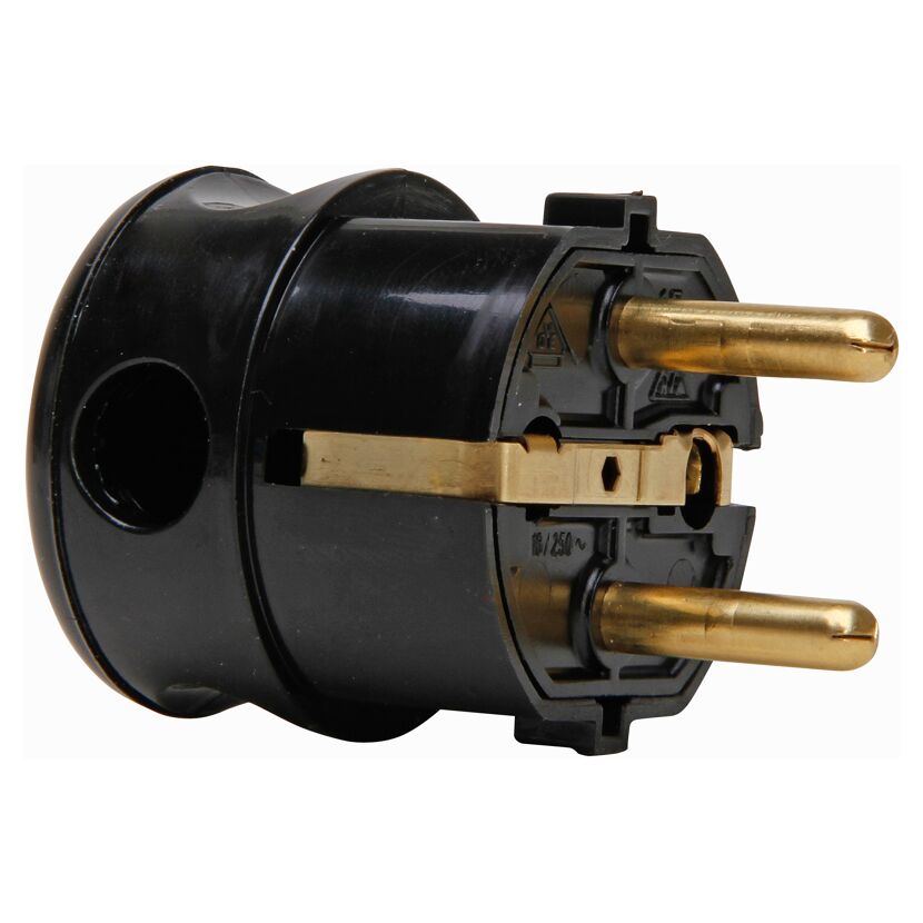 Schwarzer Winkelstecker