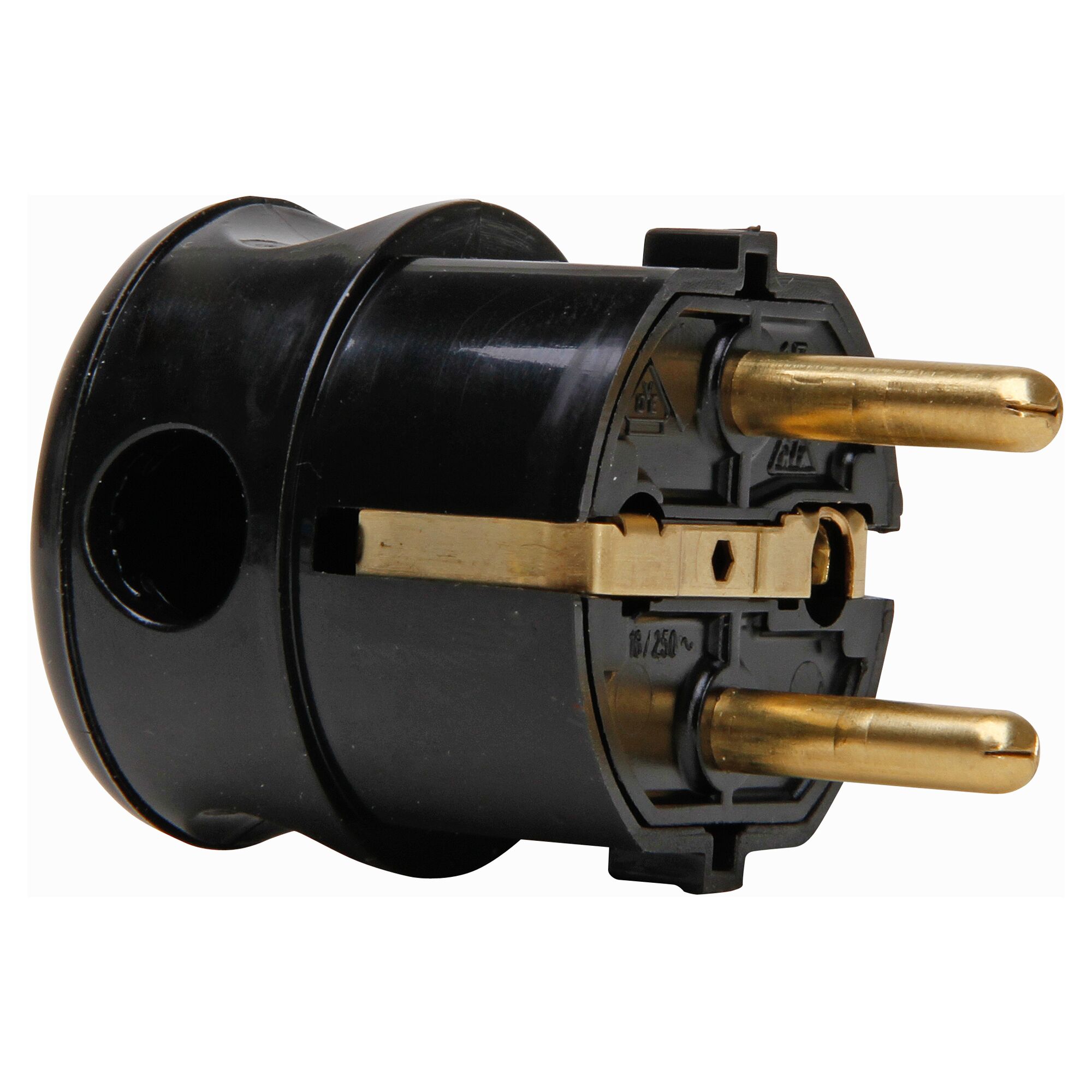 Schwarzer Winkelstecker