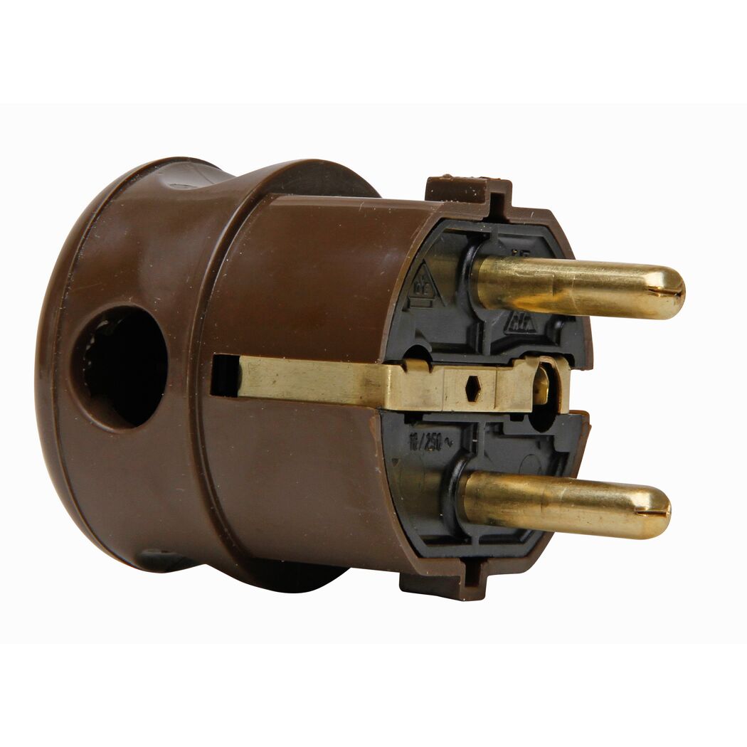 Brauner Winkelstecker