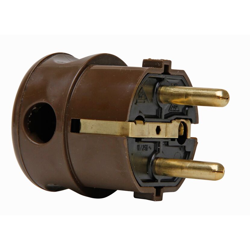 Brauner Winkelstecker