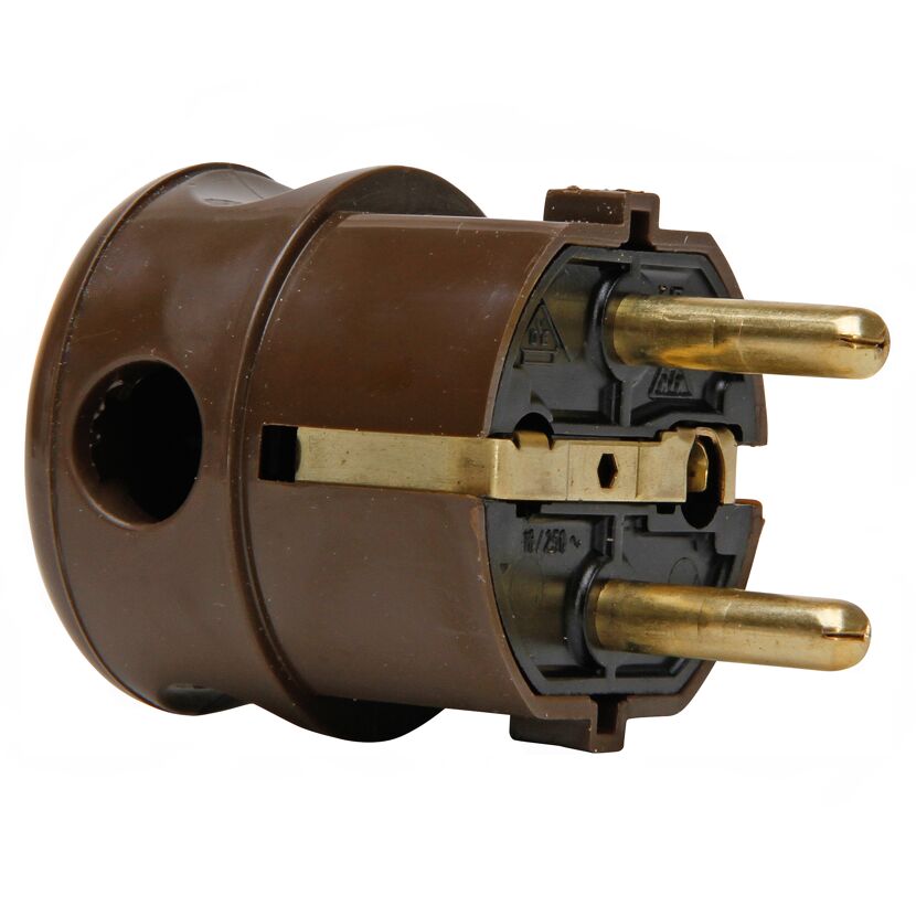 Brauner Winkelstecker