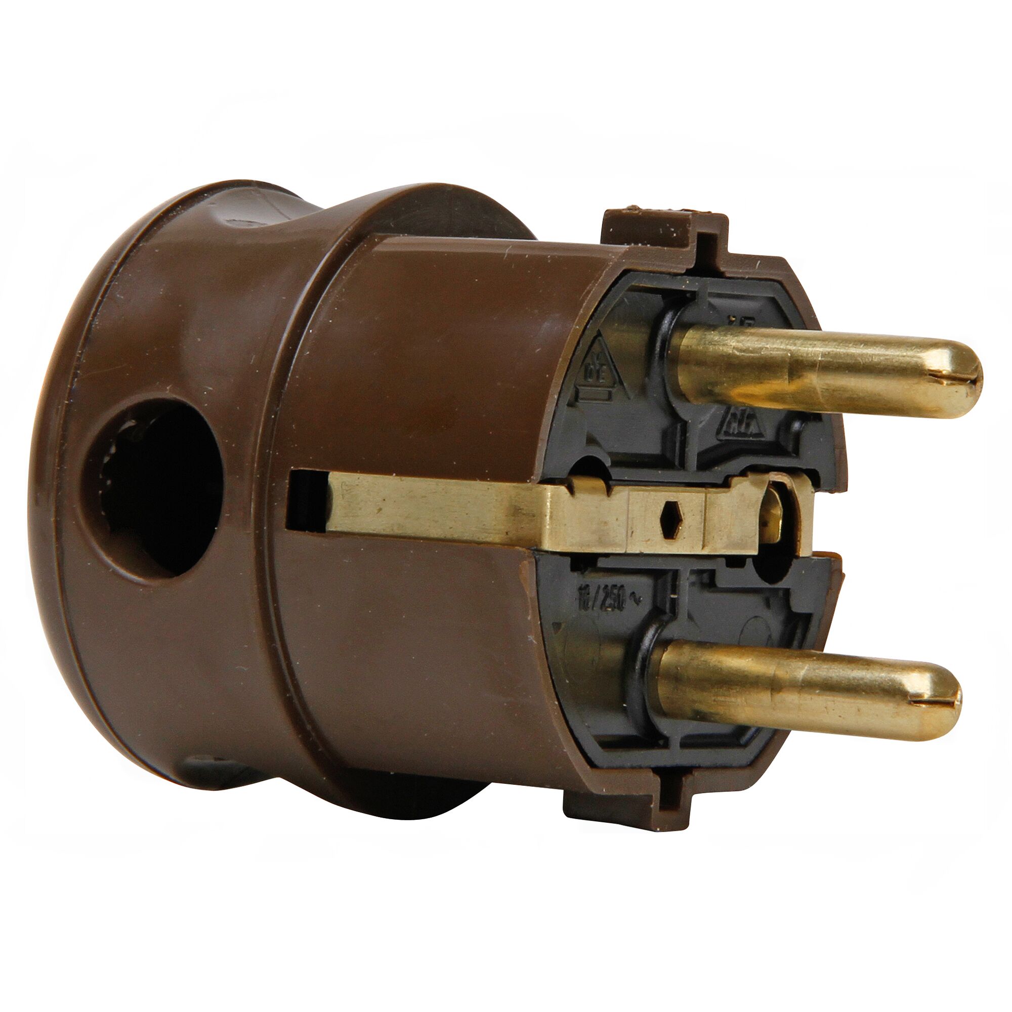 Brauner Winkelstecker