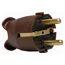 Brauner Schutzkontaktstecker