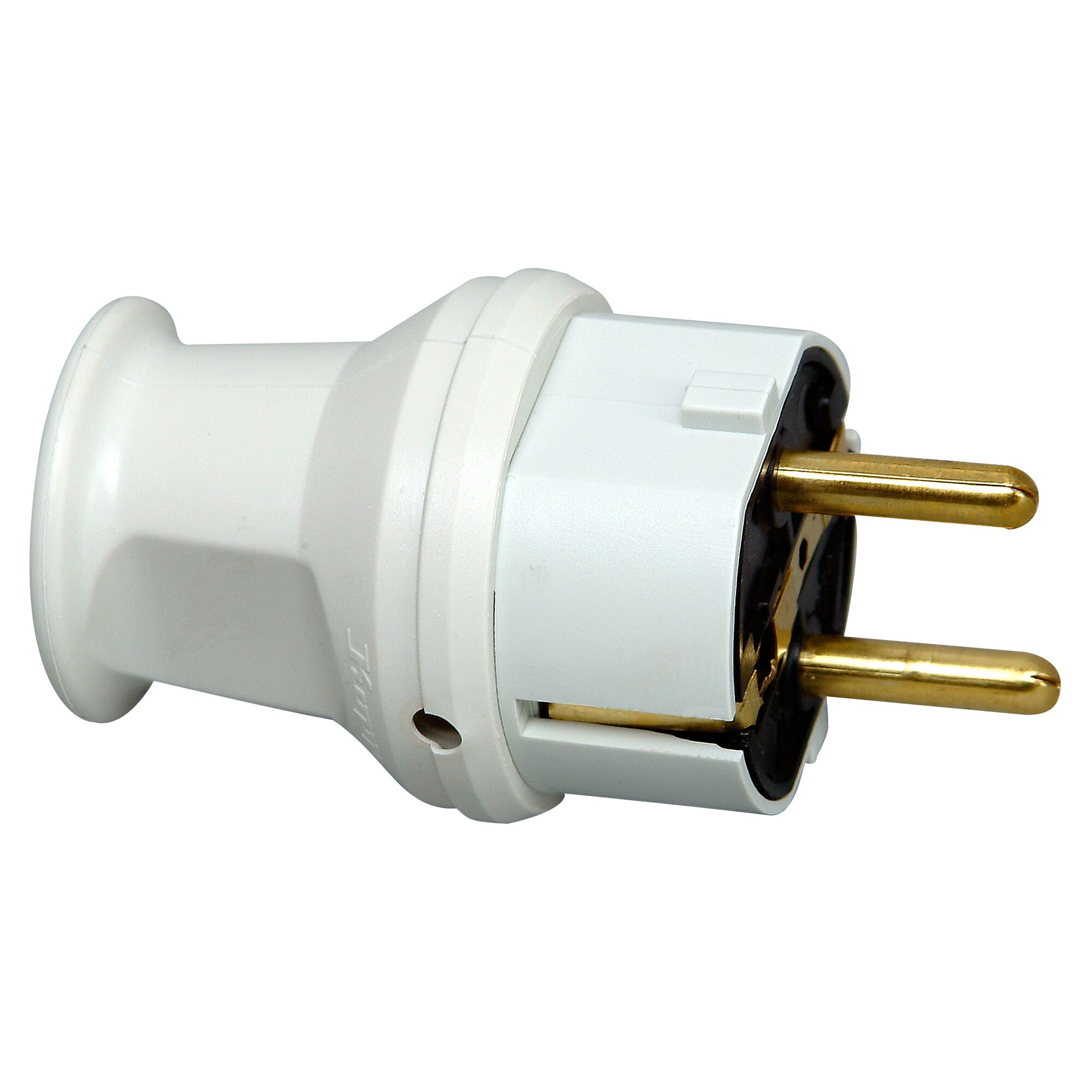 Weißer Schutzkontaktstecker