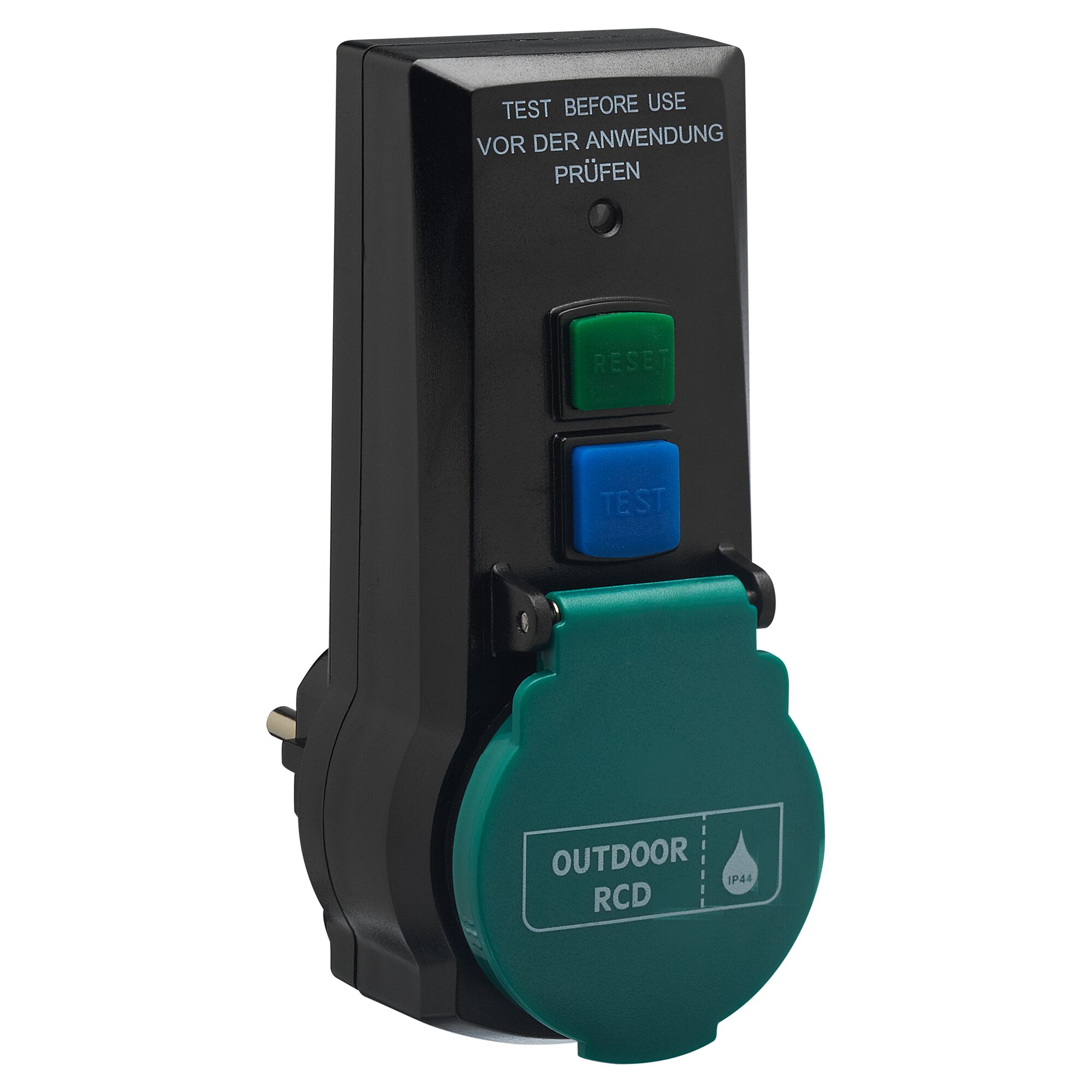 FI-Schutzadapter mit Schutzkappe, grün, IP44