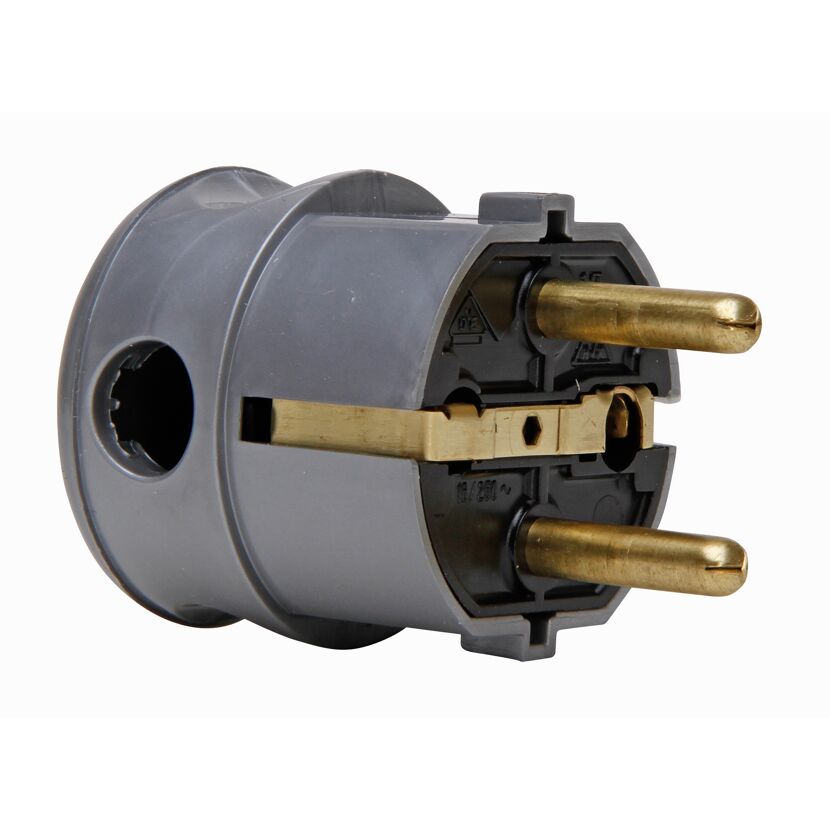 Grauer Winkelstecker