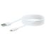 Weißes Lightning Ladekabel, zusammengerollt.