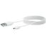 Weißes Micro-USB-Ladekabel, aufgerollt