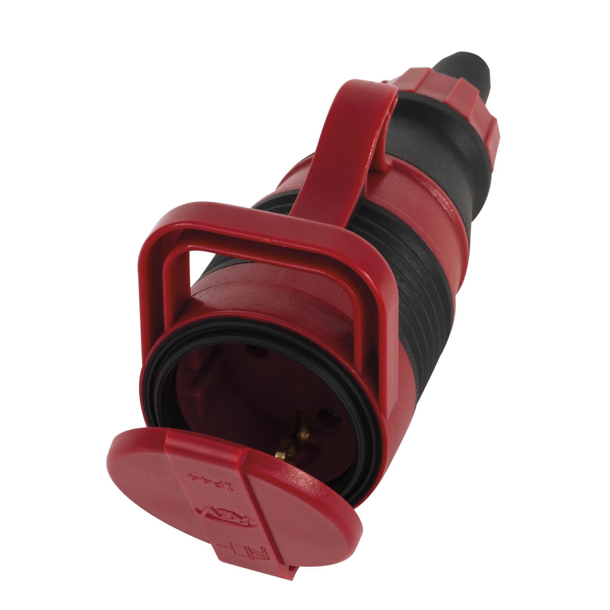 Rote Kupplung Gummi Profirot-schwarz IP44