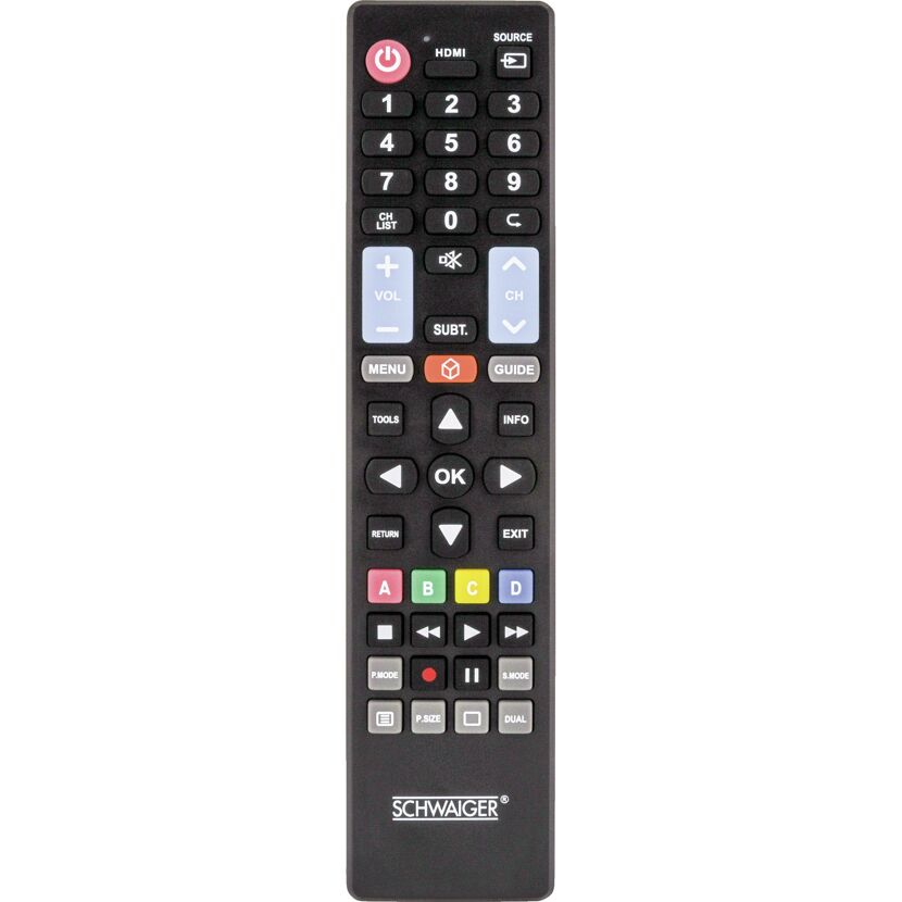 Ersatzfernbedienung 'UFB 100U 533' für TV-Geräte von LG, Samsung, Sony, Panasonic, Philips