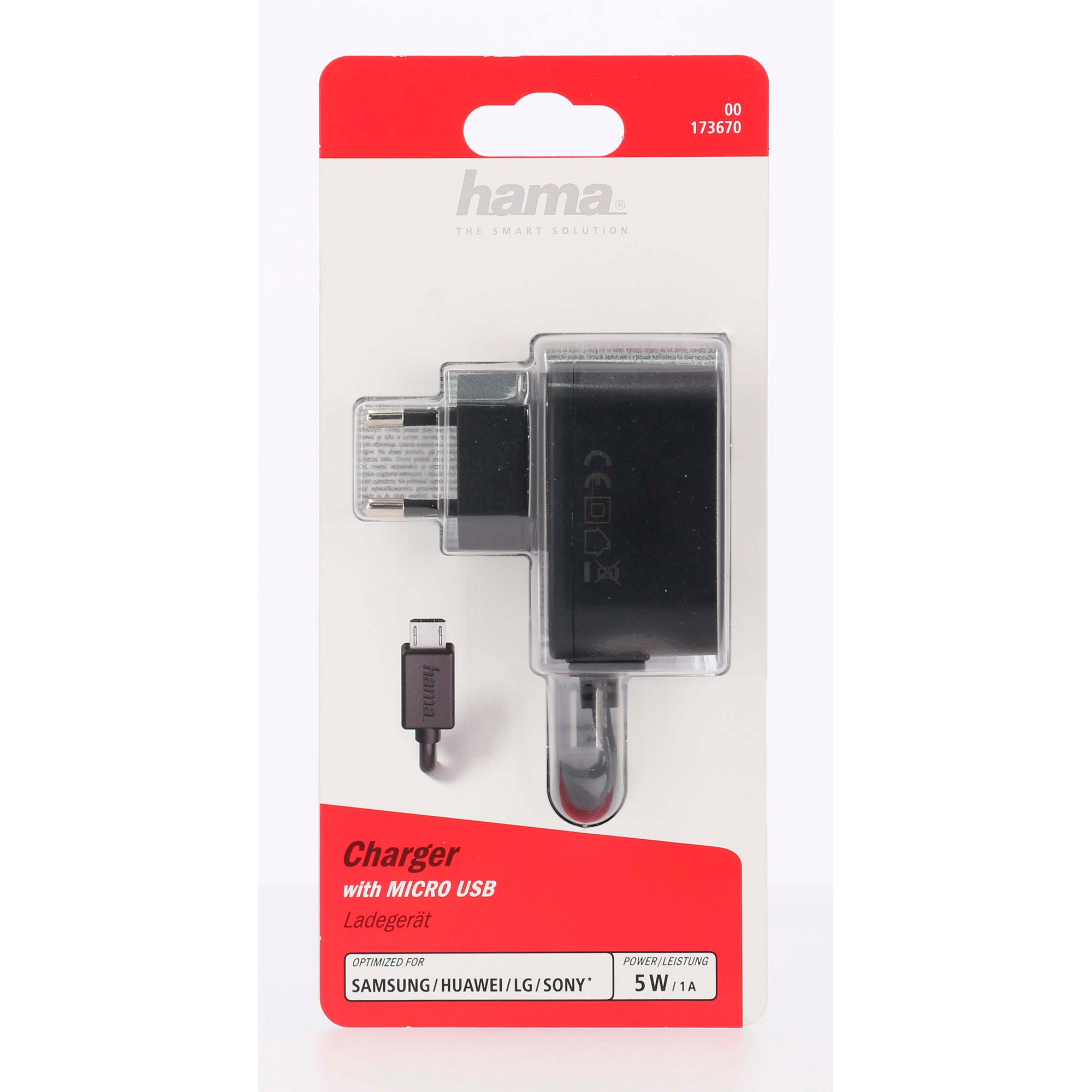 Ladegerät schwarz Micro-USB 5 W + product picture