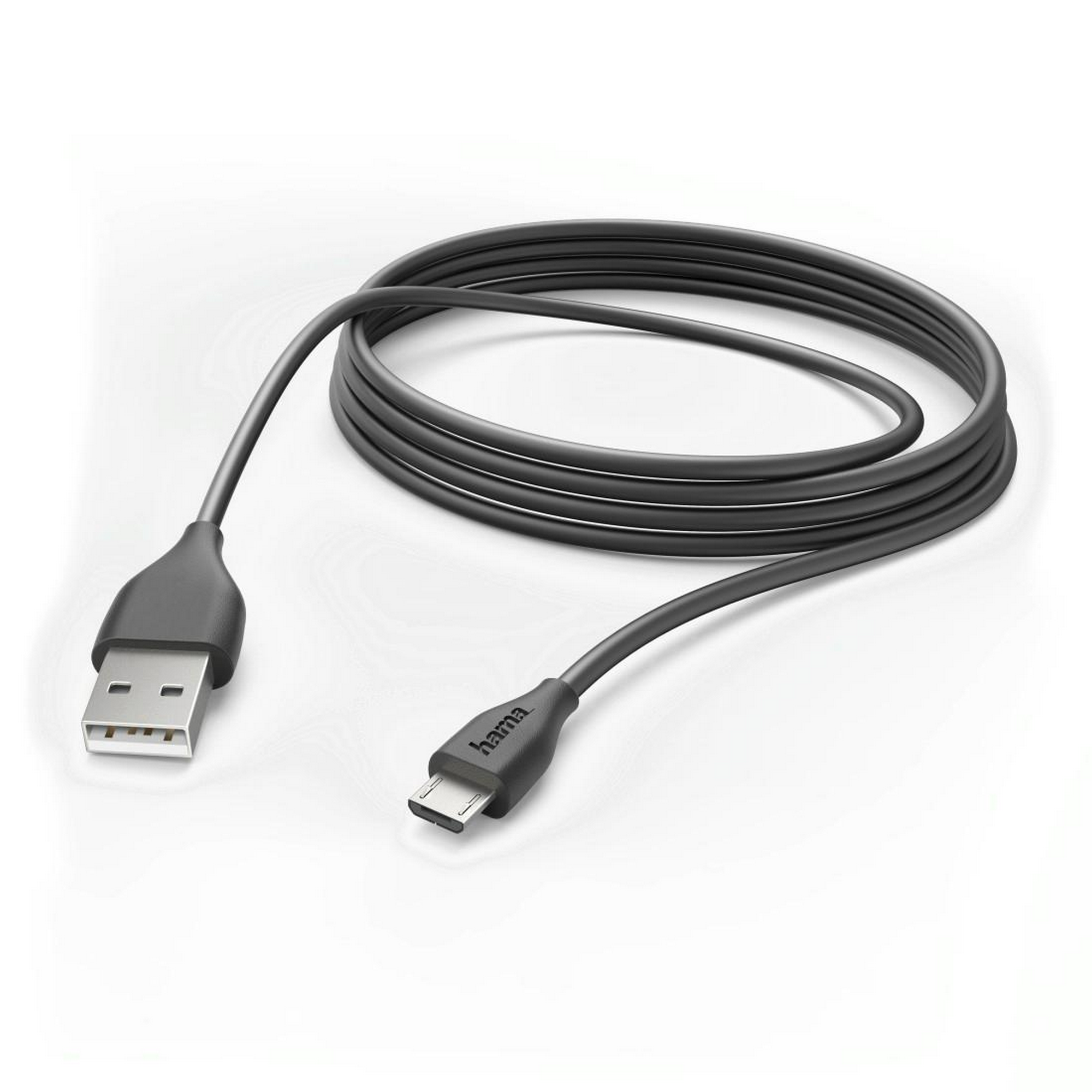 Lade-/Datenkabel schwarz Micro-USB 3 m + product picture