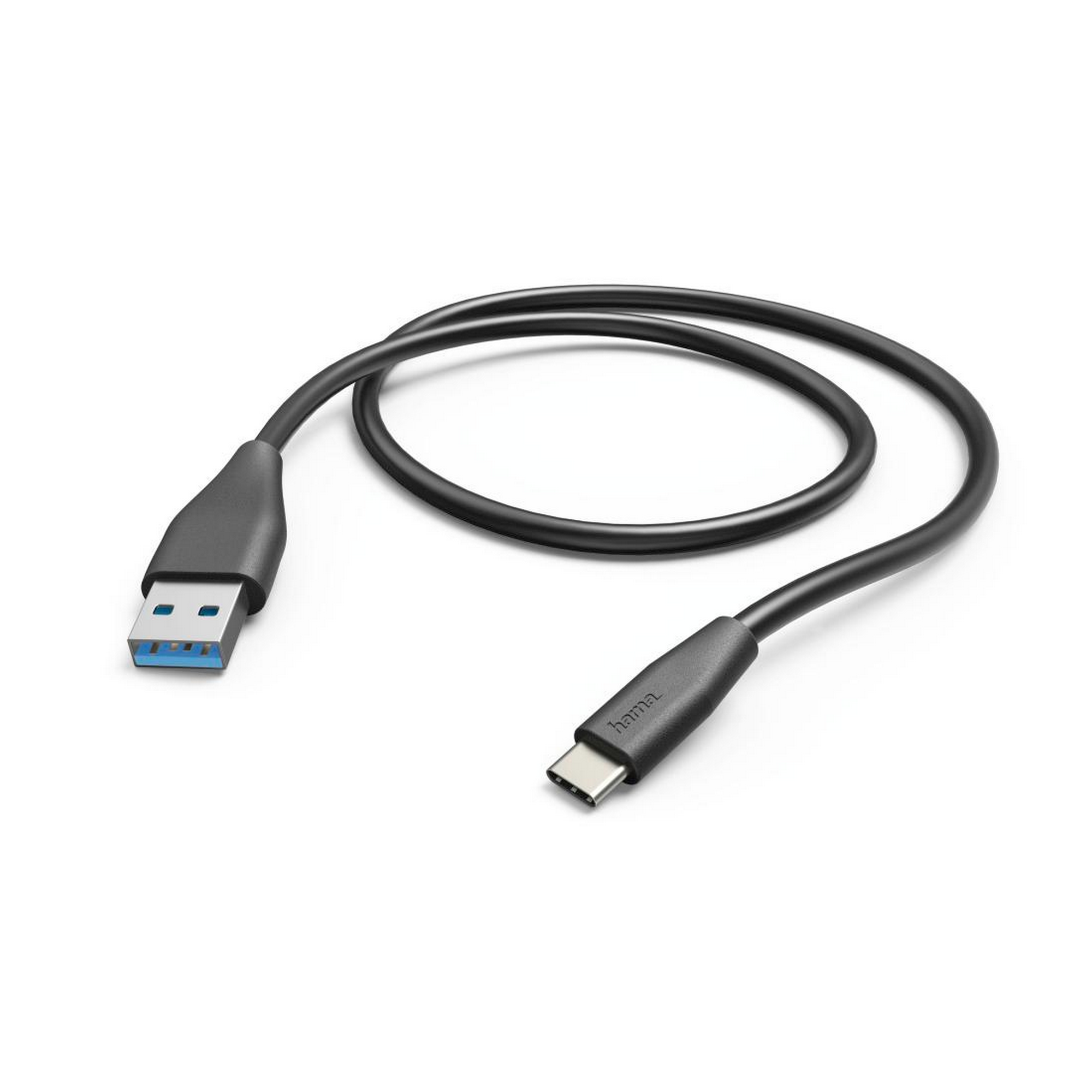 Lade-/Datenkabel schwarz USB-C mit USB-A 1,5 m + product picture