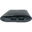 Schwarze Powerbank mit zwei USB-Anschlüssen
