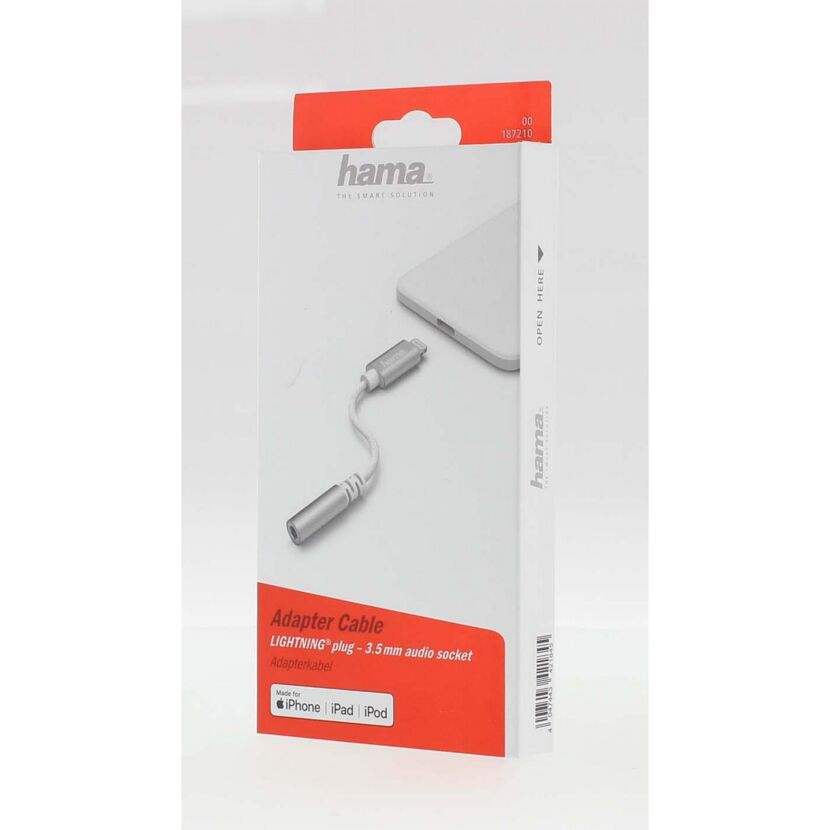 Lightning-Adapter auf 3,5 mm Audiobuchse weiß