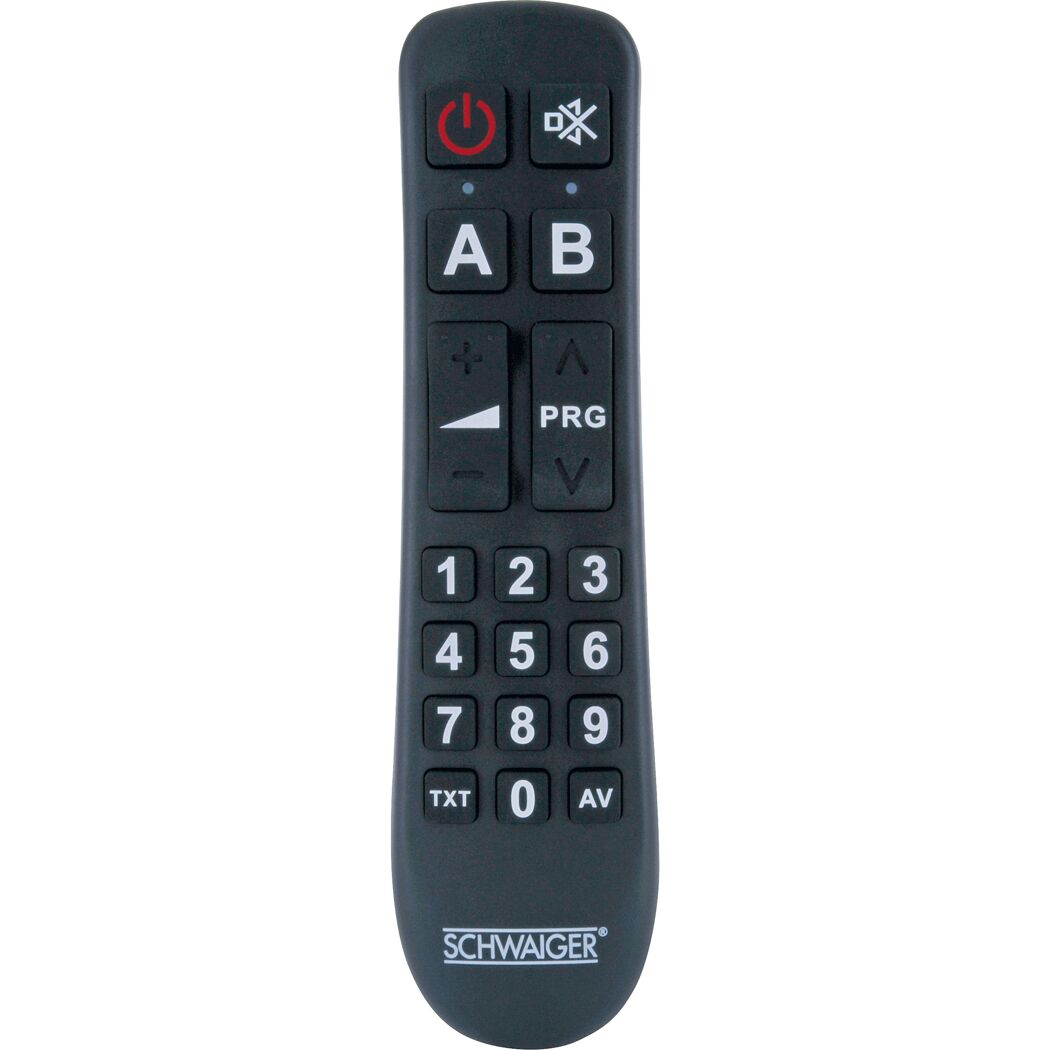 Schwarze 2in1 Universalfernbedienung von SCHWAIGER