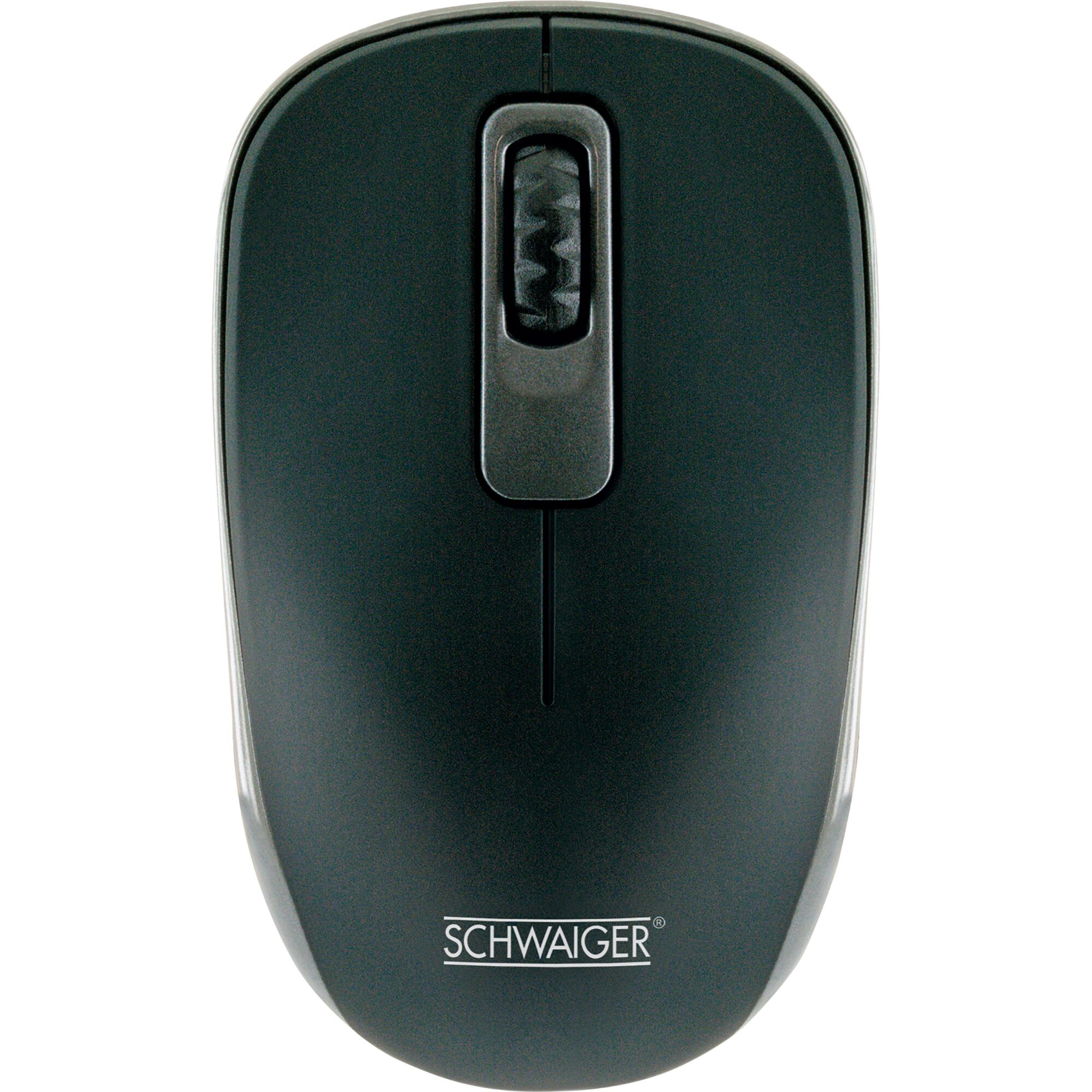 Schwarze, optische Maus von SCHWAIGER