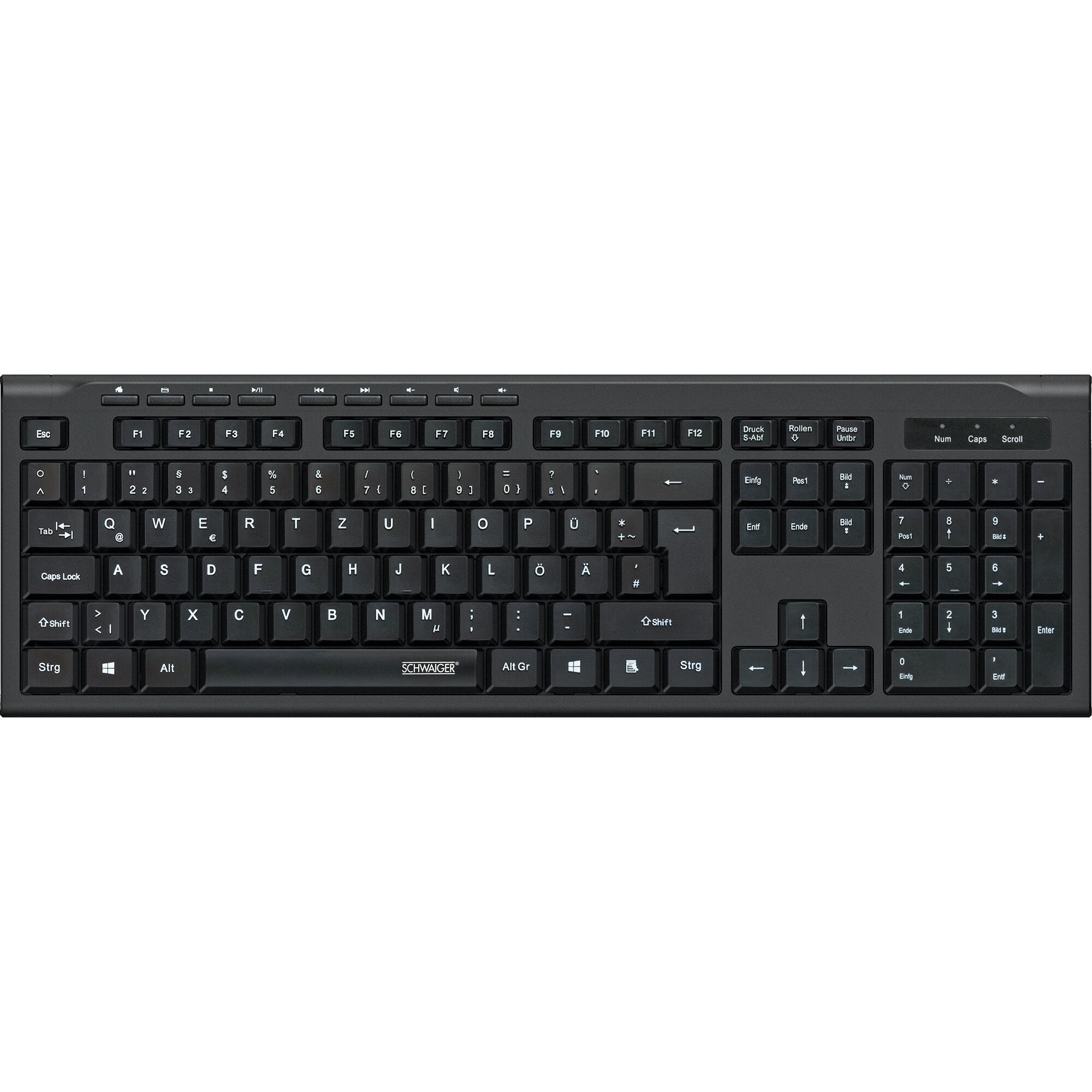 Schwarze SCHWAIGER Computer-Tastatur