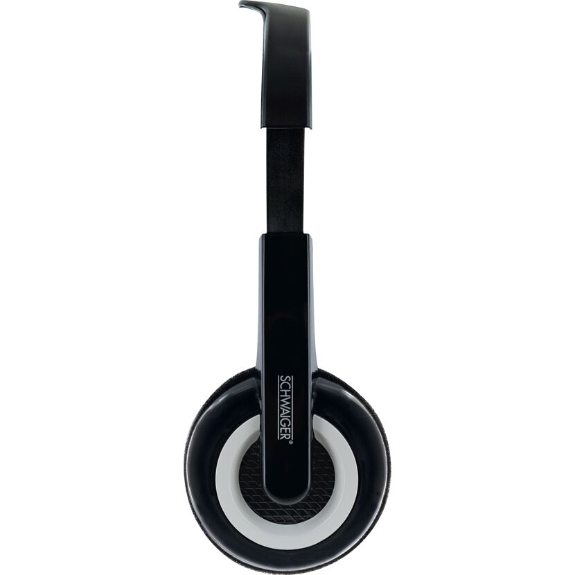 Schwarzes PC-Headset SCHWAIGER von der Seite