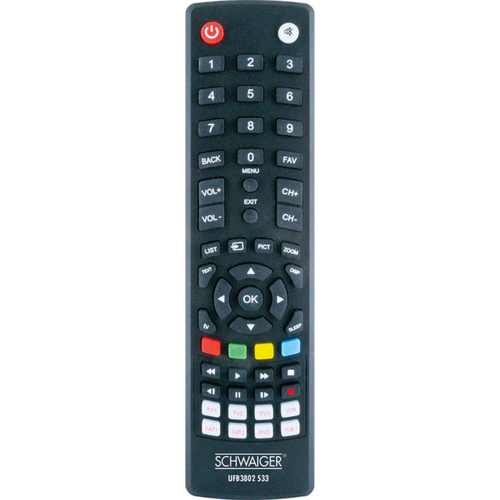 Schwarze Universalfernbedienung von Schwaiger